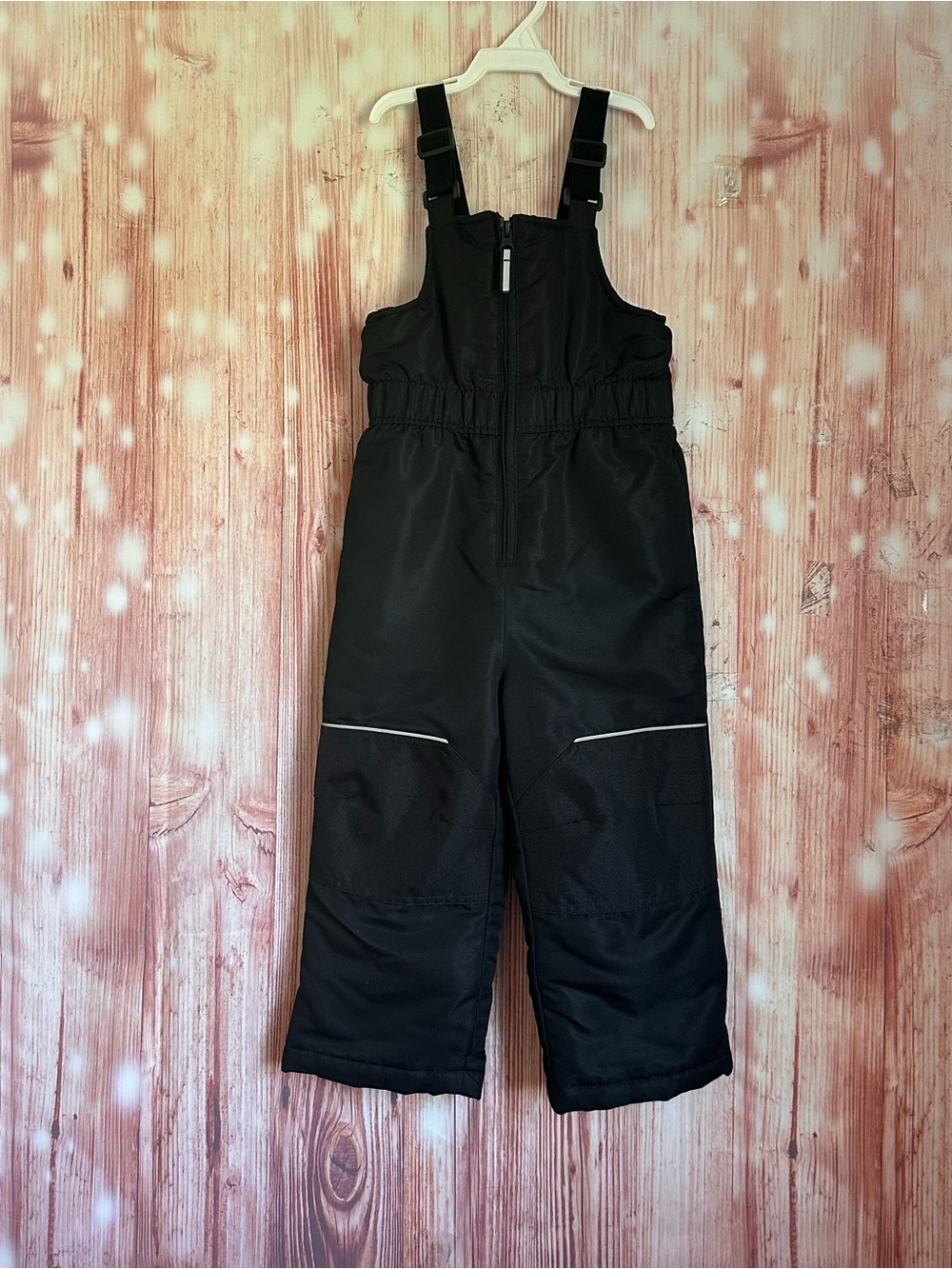Swiss Tech Black Toddler Unisex Zip Front Snow Bib Pants Size 3T